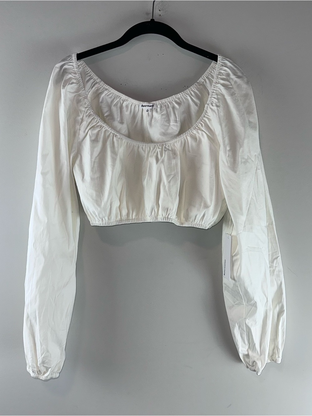 Reformation Yuli Two Piece Set Crop Top and Skirt in White Size L